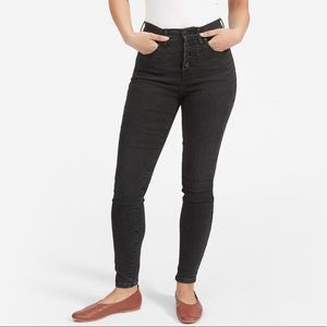 Everlane High Rise Button Front Jeans
